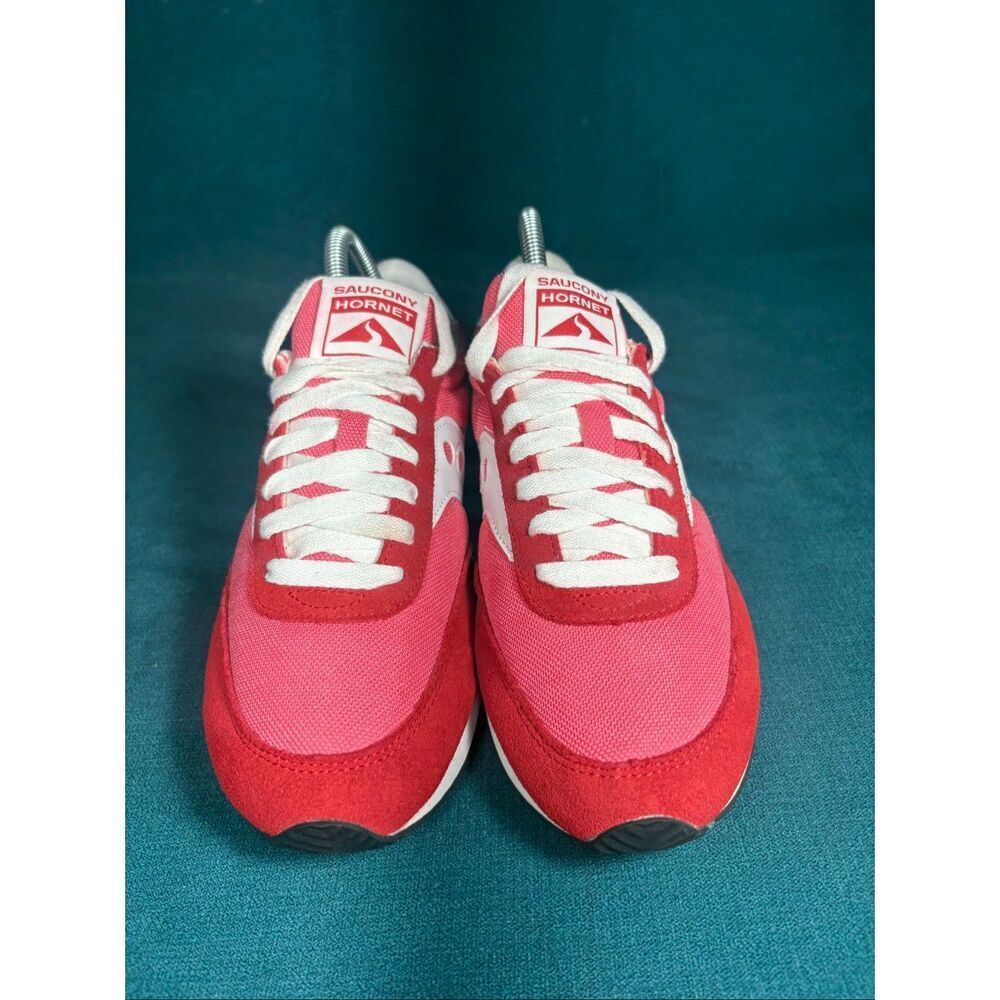Saucony Hornet Retro Pink Red White Sneakers Women’s Size 8 S60538-6 - Picture 4 of 8